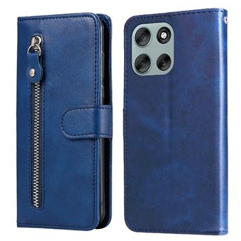 Capa ZURSANA para Motorola Moto G56 | Couro | Flip | Ranhuras para Cartões | Fecho Magnético | Azul - 1
