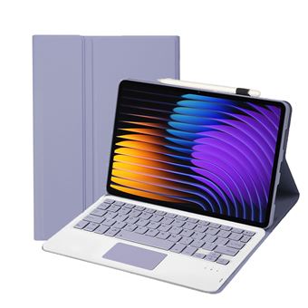 Capa com Teclado Bluetooth FOXDOCK para Xiaomi Pad 8 | Teclas Quadradas | Função Touchscreen | Roxo - 1
