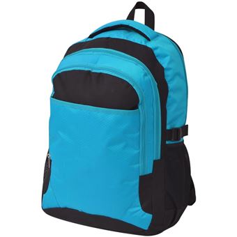 Mochila Escolar vidaXL de 40 L Preto e Azul