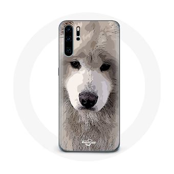 Capa Maniacase para Huawei P30 Pro Samoieda Cinzento Raça de Cãos - 1