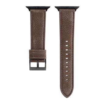 Bracelete de Couro HSMY Durável Simples para Apple Watch Series 6/ SE/ 5/ 4 | 40 mm - Castanho Escuro - 1
