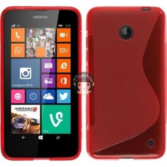 Capa Lmobile em Gel S Line para Nokia Lumia 630 / 635 Vermelho - 1