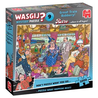 Puzzle Jumbo Wasgij No License Retro Mystery 9 - Grande Roubo no Comboio! (1000 peças) | 1000 Peças - 1