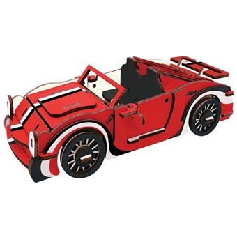 Puzzle 3D HSMY de 54 Peças XB-G032H - Carro Vermelho - 1