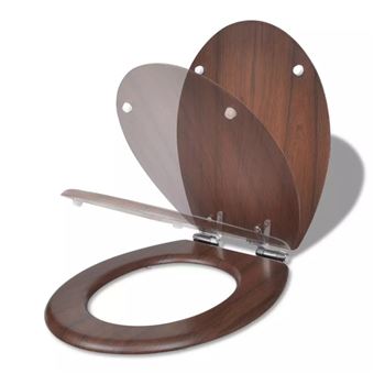 Tampo com Aro MDF vidaXL Fecho Suave Design Madeira - 1