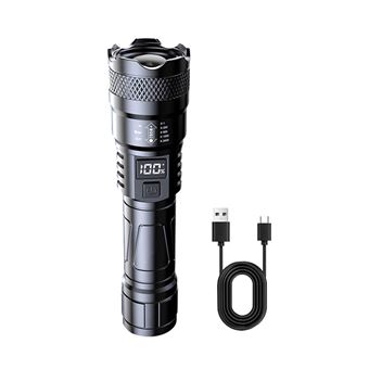 Lanterna CHRONUS 2025 | lúmens altos | recarregáveis | Preto - 1