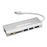 hub de interface Manhattan 152075 USB 3.1 (3.1 Gen 2) Type-C 40000 Mbit/s Alumínio_0