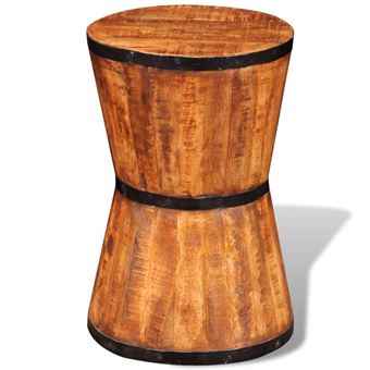 Banco em forma de ampulheta vidaXL | madeira de mangueira áspera - 1