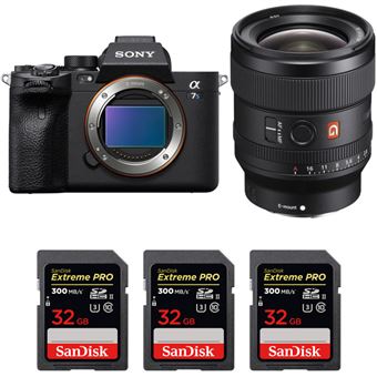 Câmara Sony Alpha a7S III + FE 24mm f/1.4 GM + 3 SanDisk 32GB Extreme PRO UHS-II SDXC 300 MB/s - Preto - 1