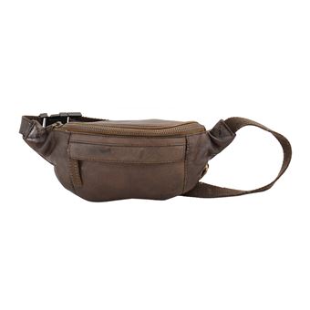 Bolsa de Cintura em Pele Genuína MP OSLO C260009 em Castanho Ruf - 1