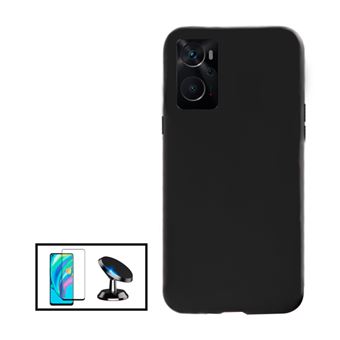 Kit Phonecare Película de Vidro Temperado GorilasGlass + Capa Proteção Traseira Silicone + Suporte Magnético para Oppo Reno7 Z 5G - Preto - 1