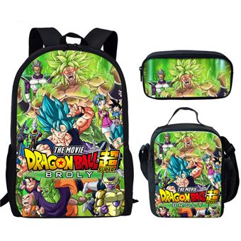 Mochila Escolar Infantil DreamWorks | Dragon Ball | 3 Peças | Verde 1044 - 1
