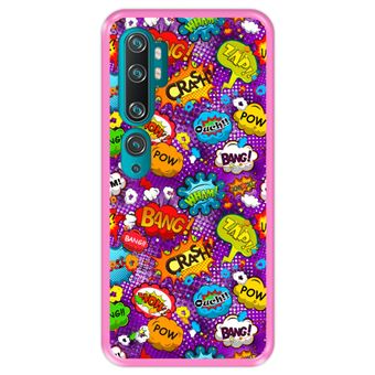 Capa Tpu Hapdey para Xiaomi Mi Note 10 - Note 10 Pro - Cc9 Pro | Design Padrão de Bolhas Em Quadrinhos - Rosa