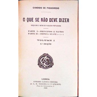 O que se não deve dizer. - 1