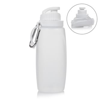 Mini Garrafa Dobrável de Silicone DAM com Mosquetão | 320ml | Transparente - 1