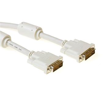 Cabo Dvi ACT DVI-I Dual Link connection cable, M -M, Ivory 2.0m - 1