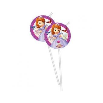 Conjunto 6 Palhinhas Festa Princesa Sofia Disney Sortido - 1