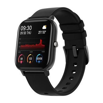 Smartwatch P9 1.4'' | Frequência Cardíaca + Oxigénio no Sangue | Pedómetro + Distância Percorrida + Calorias + Monitor de Sono | Notificações de Chamadas | SMS | Notificações de Apps | Relógio + Alarme | Compatível com iOS e Android - Preto - 1