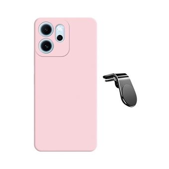 Kit Suporte L + Capa Silicone Líquido PHONECARE para Oppo Reno14 F 5G | Rosa - 1