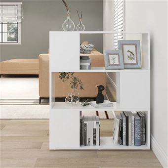 Estante/divisória vidaXL | 80x24x94 cm | contraplacado branco - 1