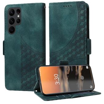 Capa FLOODKING para Samsung Galaxy S23 Ultra | Design Acolchoado | Couro PU Premium | Verde - 1
