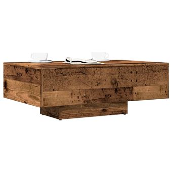 Mesa de centro vidaXL | 85x55x31 cm | derivados de madeira madeira velha - 1