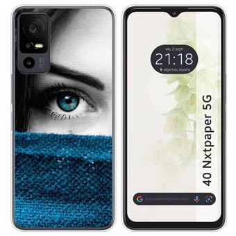 Capa de silicone Tumundosmartphone para TCL 40 NXTPAPER 5G | Design de olho de desenho animado - 1