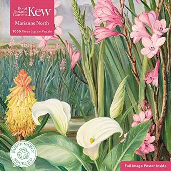 Adult Sustainable Jigsaw Puzzle Kew Gardens Marianne North Beauties Of The Swamps At Tulbagh By Flame Tree Publishing - 1
