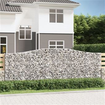 Cestos Gabião Arqueados vidaXL | 15 Peças | 400x30x140/160 | Ferro galvanizado - 1