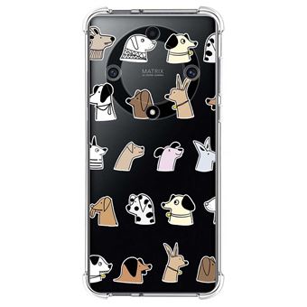 Capa Tumundosmartphone de silicone anti-choque para Honor Magic 5 Lite 5G design com cães de desenho animado - 1