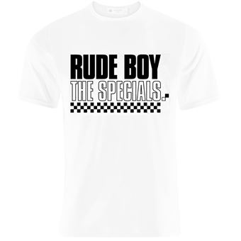 T-shirt Rock Off THE SPECIALS | Rude Boy | S | Branco - 1