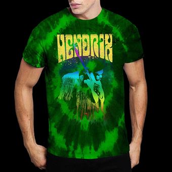 T-shirt Rock Off JIMI HENDRIX | Hear The Vibe (Wash Collection) | Verde | S - 1