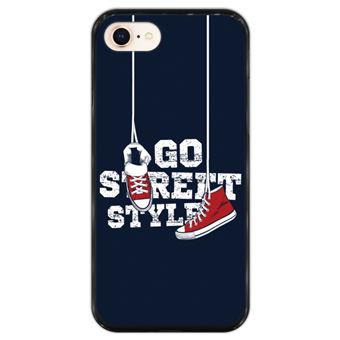 Capa Hapdey para iPhone 7 - 8 Design Ténis, Go Street Style em Silicone Flexível e TPU Preto