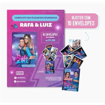 Kit 10 Envelopes Com 50 Cromos Do Livro Ilustrado Oficial Rafa & Luiz - 1