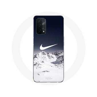 Capa Maniacase para Oppo A74 5G com o Logotipo da Nike com um toque de neve para o inverno - 1