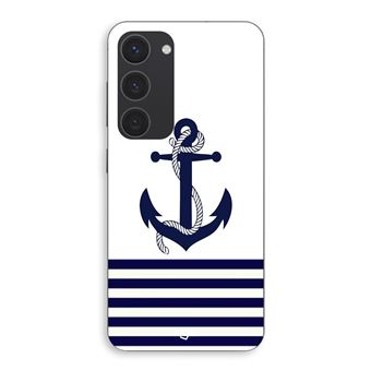 Capa Maniacase para Samsung Galaxy S23 | Rumo ao oceano, âncora marinha fundo branco - 1