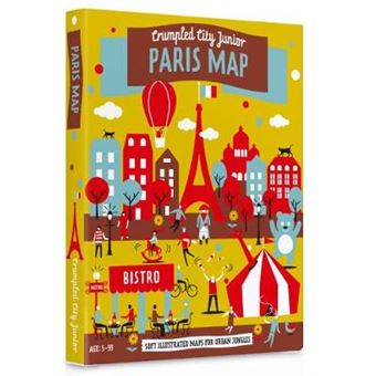Junior Paris Crumpled City Map - 1