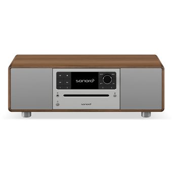 Mini Sistema de Áudio Sonoro PRESTIGE | Prateado, Noz - 1