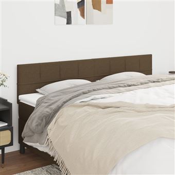 Cabeceira de Cama vidaXL |  2 Peças |  tecido 90x5x78/88 cm | castanho - 1