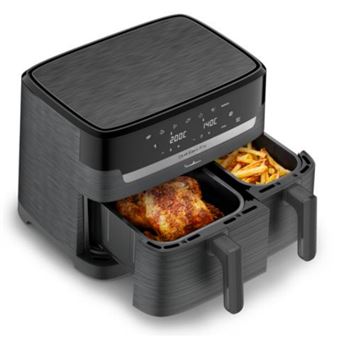 Air Fryer Moulinex Dual Easy Fry EZ901H20 | 8 L | 2700 W | Carvão, Cinzento - 1