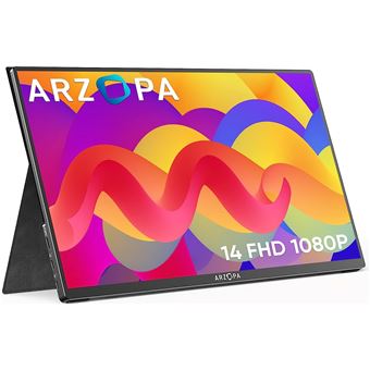 Monitor Portátil para Arzopa A1 Gamut Slim 14"" Fhd Ips Com Hdmi Usb-C Para Pc Mac Xbox Ps4 Ps5 - 1