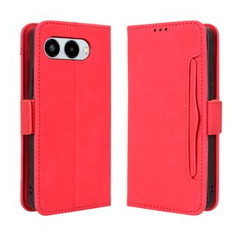 Capa FOXDOCK Protetora para T-Mobile T Phone 3/Telekom T Phone 3 | Suporte e Flip de couro PU | À Prova de Choque | Vermelho - 1