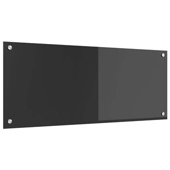 Painel de cozinha vidaXL | Cinza Escuro 100 x 40 cm | vidro temperado - 1