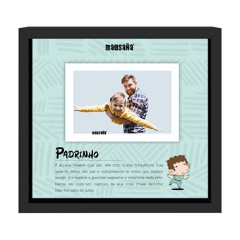 Moldura de Madeira Malasana Mm980108-Pt | 23x23 cm | Padrinho - 1