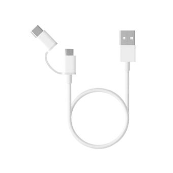 Cabo Usb Xiaomi Mi 2-in-1 USB Cable (Micro USB to Type C) 100cm | Branco - 1