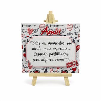 Cavalete Mini com Mensagem Romântica 2 Dupla NAM12009 - 1