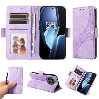 Capa FLOODKING para OnePlus 13R 5G | Design Acolchoado | Couro PU Premium | Roxo - 1