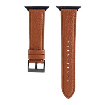Bracelete de Couro HSMY Durável Simples para Apple Watch Series 6/ SE/ 5/ 4 | 40 mm - Castanho - 1