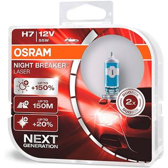 Kit 2 Lâmpadas Auto OSRAM Night Breaker Laser Caixa H7 12V/55W - 1