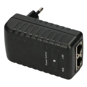 Adaptador e Transformador Extralink Fonte de alimentaçao PoE POE-18-18W 18V, 1A, 18W, plugue para tomada elétrica | Preto - 1